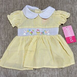 3-6 month BNWT Good Lad Easter Bunny Smock